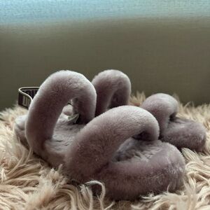 UGG Fluffy Purple Slides